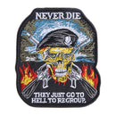 Retro Embroidery Patch Armband Applique Never Die Shoulder Badge f. Hats