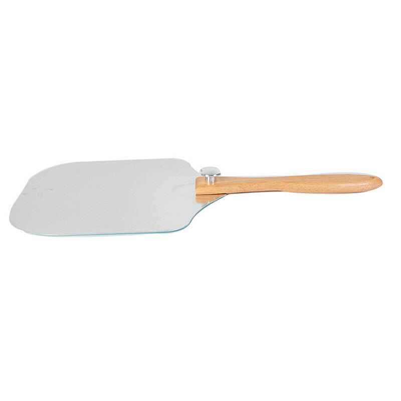 Aluminum Pizza Shovel Peel With Wooden Handle Pastry Spatula Cake Baking Cut Hn