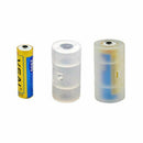 10 PCS Transparent AA to C, Battery Case Adapter Converter Adaptor