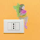 DIY Angel Diamond Painting Luminous Switch Stickers Bedroom Wall Decals