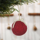 Christmas Knit Ball Pendant Tree Hanging Ornament Home Decoration (Red)