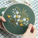 30 X 30cm DIY Flowers Embroidery Kit Needlework Cross Stitch Handwork Craft