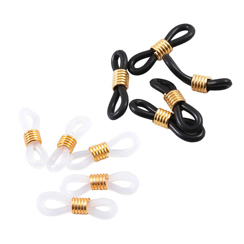 100Pcs Glasses Chain Ends Retainer Connector Holder Eyeglasses Chain Rubber Ends