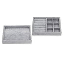 2Pcs Wood Jewelry Box Bracelets Storage Showcase Organizer Display Case