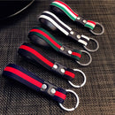 Men Fashion Leather Metal Car Keychain Keyring Purse Bag Key Chain Ring Keyfob
