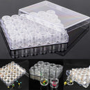 Clear Plastic Jewelry Storage Rectangle Box 30Pcs Small Round Container Jars