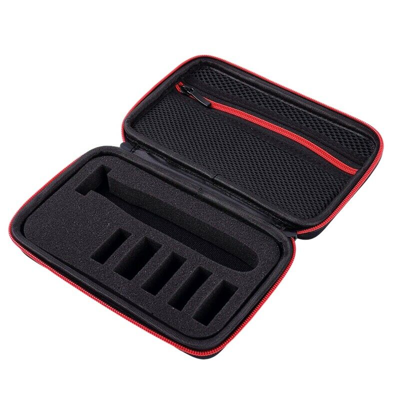 Shaver Case Travel Electric Shaver Storage Organizer Carrying Bag (Red Zipp K2W3