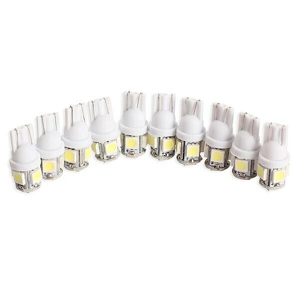 20PCS T10 5050 5SMD LED White Light Car Side Wedge Tail Light Lamp Bright A