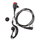 LED PTT Handsfree Headset Earphone With Mic For 2-Pin Radio Walkie Talkie