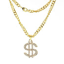 Hip Hop Punk Unisex Women Men Dollar Sign Pendant Chain Necklace Jewelry