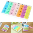 Large 28 Compartment Pill Box 7 Day Medicine Storage Organizer Containe ICE