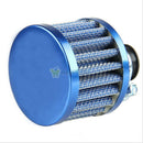 12mm Blue Car Motor Clean Fresh Air Cold Air Intake Filter Turbo Vent Crankcase