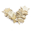 25x Wooden Slices Wood Pieces Cutouts Blank Star Shape Unfinished Embellishments