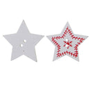 25Pcs X Christmas XMAS Wooden Wood Buttons Sewing Scrapbooking Craft Tool D X6U7