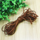 1 Roll Durable Brown Suede Leather Cord String 2mm for Bracelet Neckla JVD