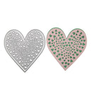 2pcs Love Heart Cutting Dies Stencils Scrapbook Embossing DIY Album Card
