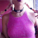 Sexy Women's Classic Punk Rock Double O RING Leather Collar Choker Necklace Gift