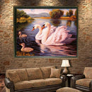 5D Diy Diamond Painting Animal Swan Cross Stitch Diamond Embroidery Round D