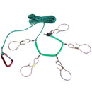 5m Braided Rope Chain Stringer with 5 Stainless Steel Fishing Locks Buckles