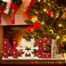 Christmas Wooden Letter Ornaments Art Crafts English Alphabet Desktop Decor A