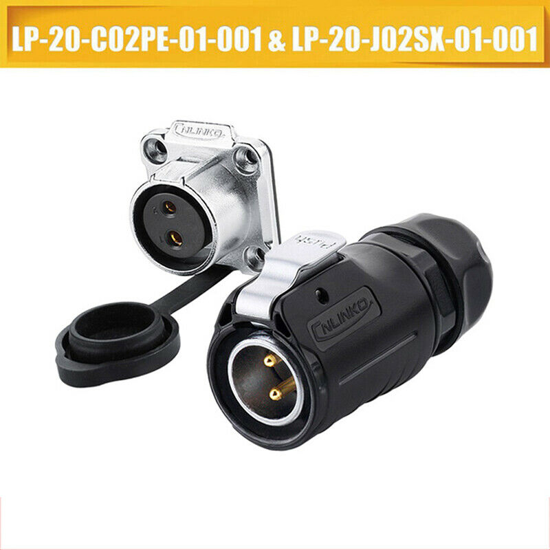 500V 12V / 24V IP67 round plug, socket, connector plug with cover waterproof Gw