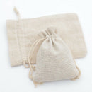 50Pcs Handmade Muslin Cotton and Linen Drawstring Packaging Gift Bags for C