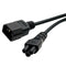 Black New PVC C14 Male to C5 Female C14-C5-Cable Power Adapter Replace Part
