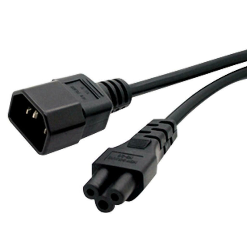 Black New PVC C14 Male to C5 Female C14-C5-Cable Power Adapter Replace Part