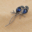 Alloy for Women Animal Brooches A Pair of Bird Inlay Shiny Big Blue for Gir L9S1