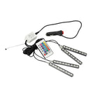 4pcs Car Decorative RGB Strip  Light