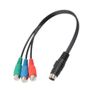 Durable S -Video to 3 RCA RGB Cable Pro Audio Equipment Parts for HDTV
