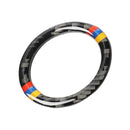Tri Stripe Carbon Fiber Engine Start Stop Button Ring Trim for Audi Q5 Q7
