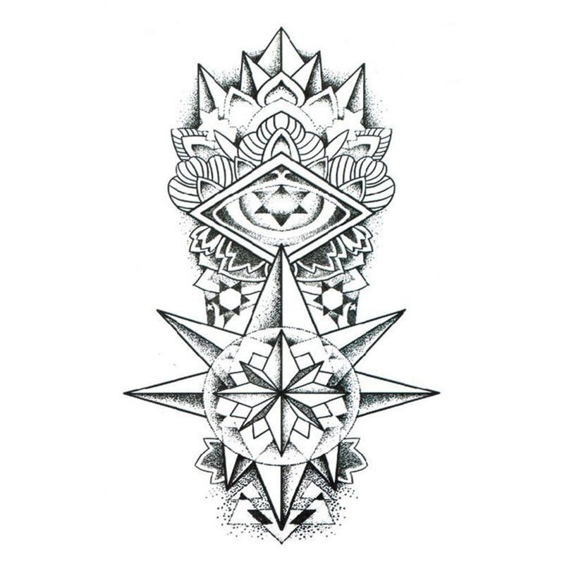 Cool Temporary Arm Transfer Tattoo Stickers Totems Mens Spray Waterproof SPTOCA