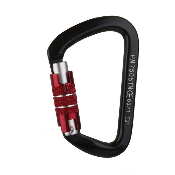 26KN Auto Locking Rope Access / Rock Climbing Aluminum Carabiner Equipment