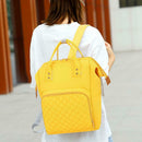Pure Color Mommy Travel Backpacks Nylon Large Maternity Nappy Bags (Yellow) A