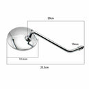 1Pair Motorcycle Rear View Rearview Side Round Mirror Universal 10mm Street Bike