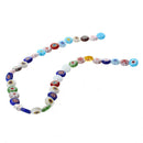 Wire beads drilled Pearls Murano glass flower 10mm J2U9