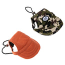 Set of 2, Summer Canvas Small Pet Dog Puppy Cat Baseball Visor Hat Cap Outdoor