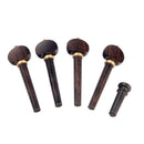 Ebony 4/4 Violin 4x Tuning Pegs Tuners with 1x Endpin Set for Violinist Luthier