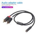 0.4m RCA Cable 2 RCA Male to Female 3.5mm Jack Adapter Audio Cable Cord
