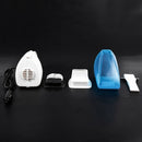 White Clear Blue Plastic Car Dust Vacuum Cleaner DC 12V K5O2