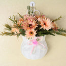 Artificial Rattan Wall Hanging Basket Flower Vase Home Decoration Random ColoR3C