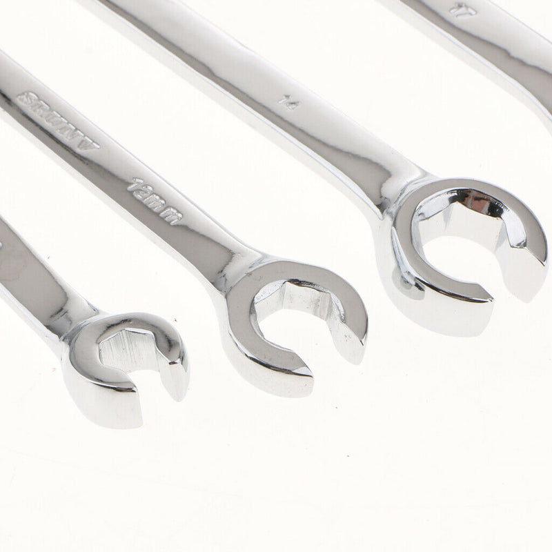 6 Pcs/set Metric Drive Double Open End Spanner Wrench Flare Nut Wrench Kits