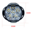 2Pcs Universal DC 9V-85V 6 LED Motorcycle Headlight Fog for Motorbike UTVs