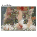 5D DIY Full Drill Diamond Painting Kitten Cross Stitch Embroidery Mosaic