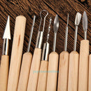 27PCS Silicone Rubber Shapers Clay Sculpting Carving Fimo Modelling Hobby Tools