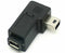 1x USB Micro 5Pin Female to Mini 5Pin Male 90 Degree Angle Adapter Converter M&E