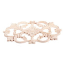 1x Rubber Wood Carved Onlay Applique Unpainted Furniture for Home Door Cabi
