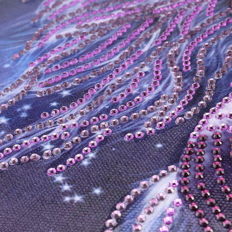 5D DIY Special Shaped Diamond Painting Purple Horse Cross Stitch Embroidery