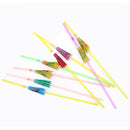 50pcs Fluorescent Umbrella Drinking Straws Paper Straws for Wedding Decor